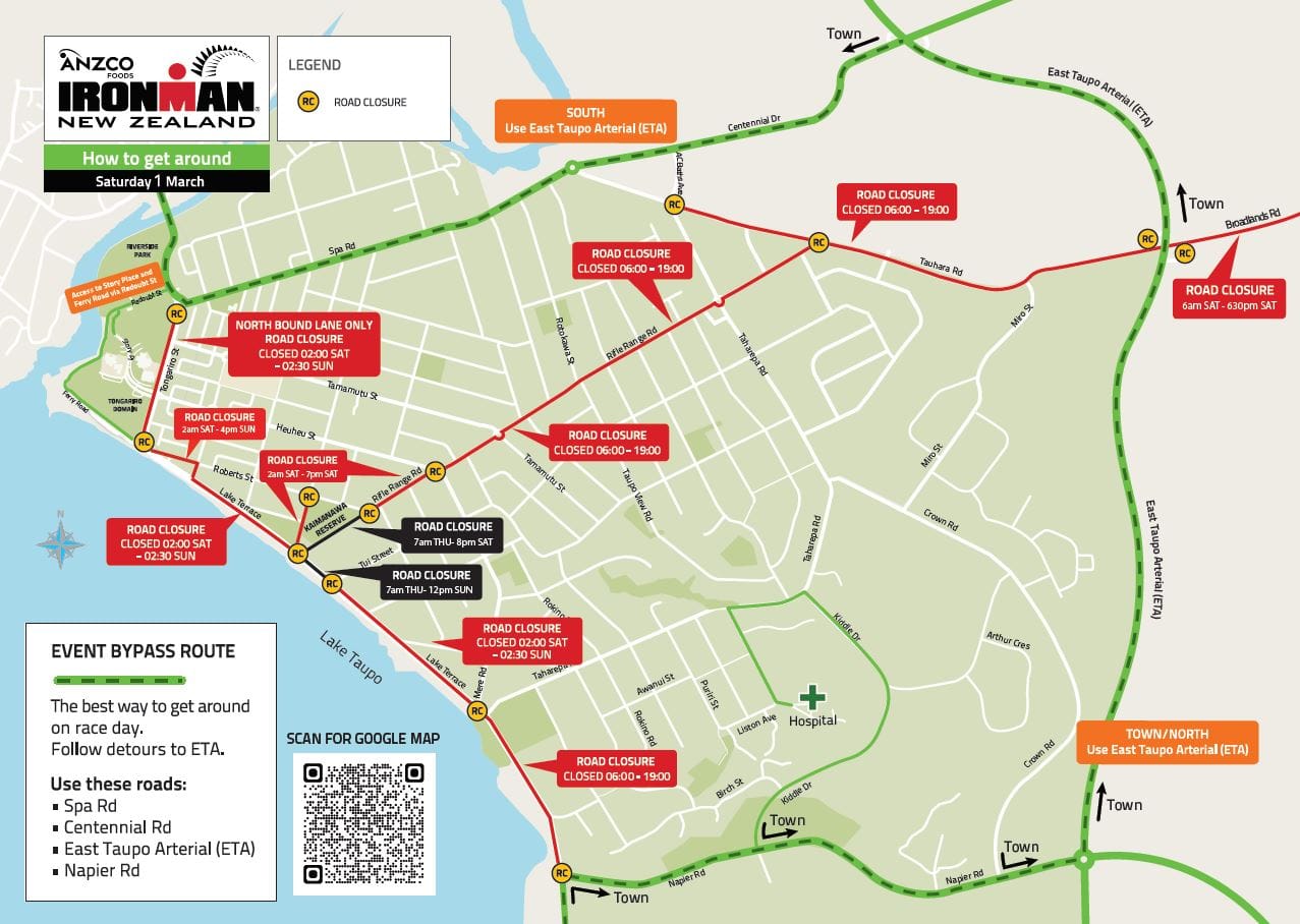 Ironman road closures