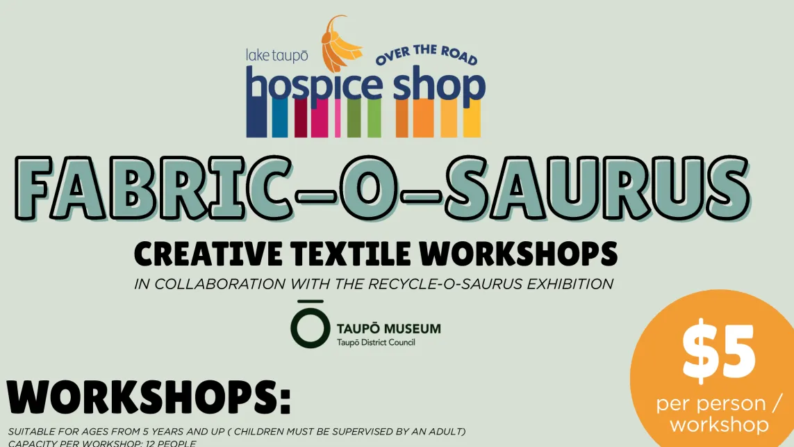 Fabric-O-Saurus Over The Road Hospice Shop Workshop