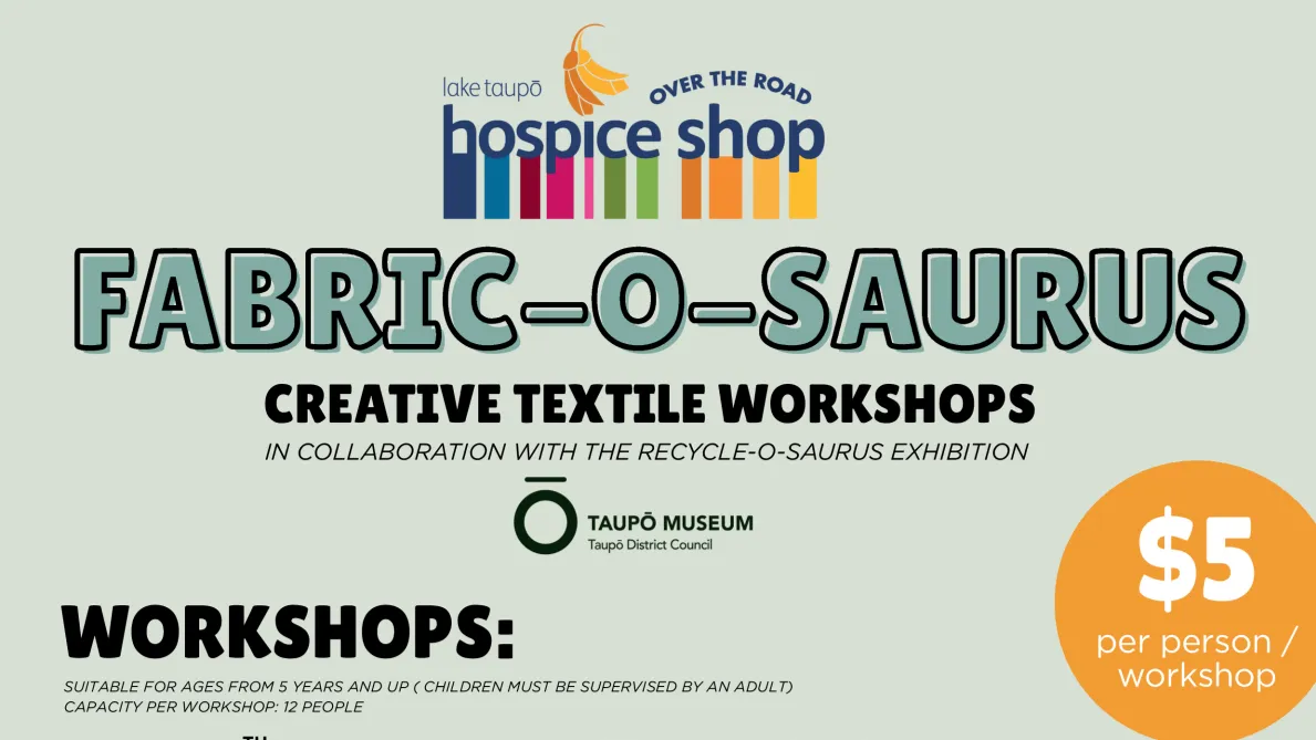 Come play, create, recycle and ROAR with us at FABRIC-O-SAURUS! 🦕