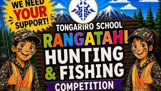 Tongariro School Rangatahi Hunting & Fishing Competition 2026.
