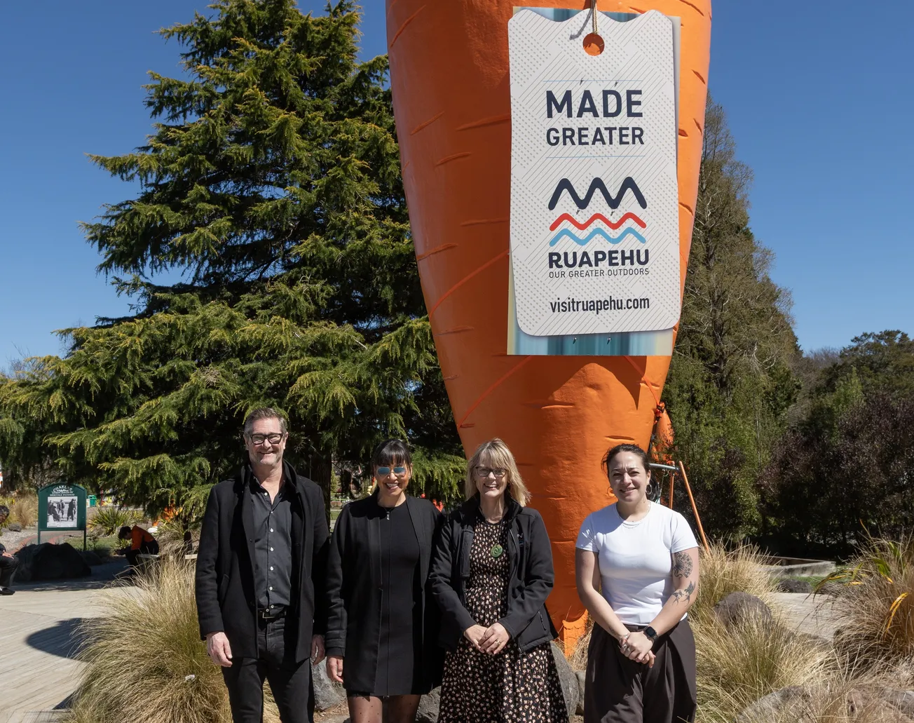 Tag on Ohakune’s giant carrot marks launch of ‘Made Greater’